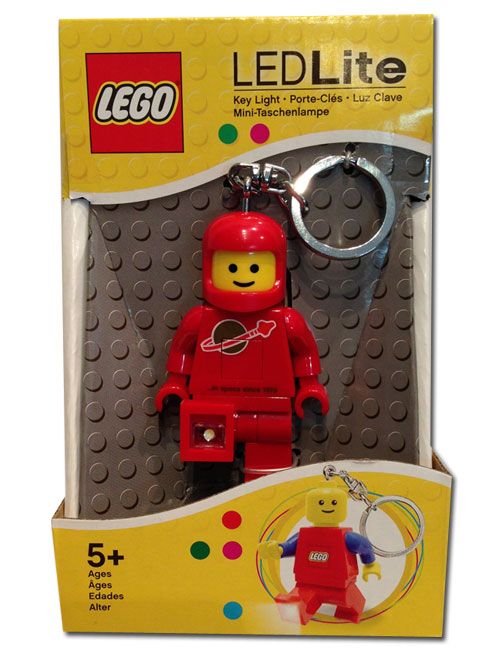 Portachiavi Key Light Lego Ufficiale con Luce a LED -  Astronauta Rosso